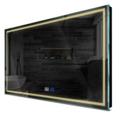 Specchio LED Rettangolare | Pulsanti touch | Funzione anti-appannamento | Luce bianca calda - Reyze Serie Minimal Modello 1