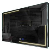 Specchio LED Rettangolare | Pulsanti touch | Funzione anti-appannamento | Luce bianca calda - Reyze Serie Minimal Modello 2
