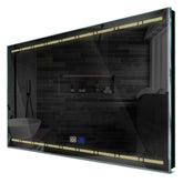 Specchio LED Rettangolare | Pulsanti touch | Funzione anti-appannamento | Luce bianca calda - Reyze Serie Minimal Modello 3