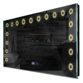 Specchio LED Rettangolare | Pulsanti touch | Funzione anti-appannamento | Luce bianca calda - Reyze Serie Minimal Modello 4