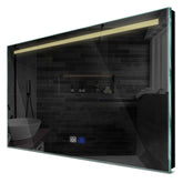 Specchio LED Rettangolare | Pulsanti touch | Funzione anti-appannamento | Luce bianca calda - Reyze Serie Minimal Modello 5