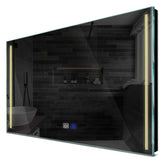 Specchio LED Rettangolare | Pulsanti touch | Funzione anti-appannamento | Luce bianca calda - Reyze Serie Minimal Modello 7