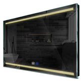 Specchio LED Rettangolare | Pulsanti touch | Funzione anti-appannamento | Luce bianca calda - Reyze Serie Minimal Modello 8