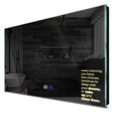 Specchio LED Rettangolare | Pulsanti touch | Funzione anti-appannamento | Luce bianca calda - Reyze Serie Motivated Modello 2