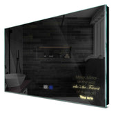 Specchio LED Rettangolare | Pulsanti touch | Funzione anti-appannamento | Luce bianca calda - Reyze Serie Motivated Modello 4