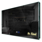 Specchio LED Rettangolare | Pulsanti touch | Funzione anti-appannamento | Luce bianca calda - Reyze Serie Motivated Modello 6