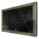Specchio LED Rettangolare | Pulsanti touch | Funzione anti-appannamento | Luce bianca calda - Reyze Serie Official Modello 6