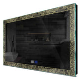 Specchio LED Rettangolare | Pulsanti touch | Funzione anti-appannamento | Luce bianca calda - Reyze Serie Official Modello 8