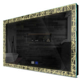 Specchio LED Rettangolare | Pulsanti touch | Funzione anti-appannamento | Luce bianca calda - Reyze Serie Simetria Modello 1