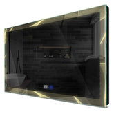 Specchio LED Rettangolare | Pulsanti touch | Funzione anti-appannamento | Luce bianca calda - Reyze Serie Simetria Modello 2