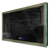 Specchio LED Rettangolare | Pulsanti touch | Funzione anti-appannamento | Luce bianca calda - Reyze Serie Simetria Modello 4