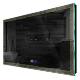 Specchio LED Rettangolare | Pulsanti touch | Funzione anti-appannamento | Luce bianca calda - Reyze Serie Simetria Modello 6