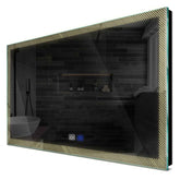 Specchio LED Rettangolare | Pulsanti touch | Funzione anti-appannamento | Luce bianca calda - Reyze Serie Simetria Modello 7