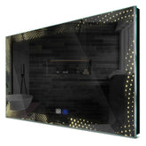 Specchio LED Rettangolare | Pulsanti touch | Funzione anti-appannamento | Luce bianca calda - Reyze Serie Simetria Modello 8