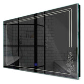 Specchio LED Rettangolare | Pulsante touch | Luce bianca neutra - Reyze Serie Good Vibes Modello 3