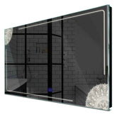 Specchio LED Rettangolare | Pulsante touch | Luce bianca neutra - Reyze Serie Good Vibes Modello 7