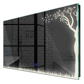 Specchio LED Rettangolare | Pulsante touch | Luce bianca neutra - Reyze Serie Good Vibes Modello 8