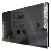 Specchio LED Rettangolare | Controllo tramite interruttore a muro | Luce bianca neutra - Reyze Serie Good Vibes Modello 4