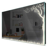 Specchio LED Rettangolare | Controllo tramite interruttore a muro | Luce bianca neutra - Reyze Serie Good Vibes Modello 8