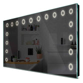 Specchio LED Rettangolare | Controllo tramite interruttore a muro | Luce bianca neutra - Reyze Serie Minimal Modello 4