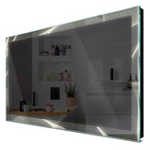 Specchio LED Rettangolare | Controllo tramite interruttore a muro | Luce bianca neutra - Reyze Serie Simetria Modello 2