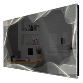 Specchio LED Rettangolare | Controllo tramite interruttore a muro | Luce bianca neutra - Reyze Serie Simetria Modello 3