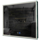 Specchio LED Quadrato | Pulsanti touch | Funzione anti-appannamento | Luce bianca neutra - Reyze Serie Edge Modello 1