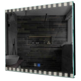 Specchio LED Quadrato | Pulsanti touch | Funzione anti-appannamento | Luce bianca neutra - Reyze Serie Edge Modello 6