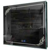 Specchio LED Quadrato | Pulsanti touch | Funzione anti-appannamento | Luce bianca neutra - Reyze Serie Good Vibes Modello 1