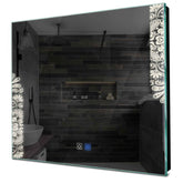 Specchio LED Quadrato | Pulsanti touch | Funzione anti-appannamento | Luce bianca neutra - Reyze Serie Good Vibes Modello 4