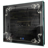 Specchio LED Quadrato | Pulsanti touch | Funzione anti-appannamento | Luce bianca neutra - Reyze Serie Good Vibes Modello 5