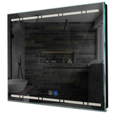 Specchio LED Quadrato | Pulsanti touch | Funzione anti-appannamento | Luce bianca neutra - Reyze Serie Minimal Modello 3