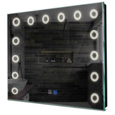 Specchio LED Quadrato | Pulsanti touch | Funzione anti-appannamento | Luce bianca neutra - Reyze Serie Minimal Modello 4