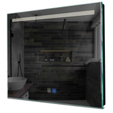 Specchio LED Quadrato | Pulsanti touch | Funzione anti-appannamento | Luce bianca neutra - Reyze Serie Minimal Modello 5