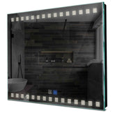 Specchio LED Quadrato | Pulsanti touch | Funzione anti-appannamento | Luce bianca neutra - Reyze Serie Minimal Modello 6