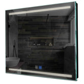 Specchio LED Quadrato | Pulsanti touch | Funzione anti-appannamento | Luce bianca neutra - Reyze Serie Minimal Modello 8