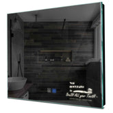 Specchio LED Quadrato | Pulsanti touch | Funzione anti-appannamento | Luce bianca neutra - Reyze Serie Motivated Modello 3