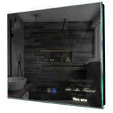 Specchio LED Quadrato | Pulsanti touch | Funzione anti-appannamento | Luce bianca neutra - Reyze Serie Motivated Modello 4