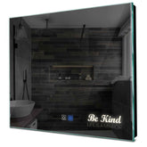 Specchio LED Quadrato | Pulsanti touch | Funzione anti-appannamento | Luce bianca neutra - Reyze Serie Motivated Modello 6