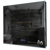 Specchio LED Quadrato | Pulsanti touch | Funzione anti-appannamento | Luce bianca neutra - Reyze Serie Motivated Modello 8