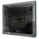 Specchio LED Quadrato | Pulsanti touch | Funzione anti-appannamento | Luce bianca neutra - Reyze Serie Official Modello 2