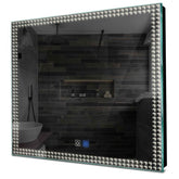 Specchio LED Quadrato | Pulsanti touch | Funzione anti-appannamento | Luce bianca neutra - Reyze Serie Official Modello 6