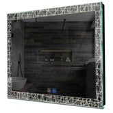 Specchio LED Quadrato | Pulsanti touch | Funzione anti-appannamento | Luce bianca neutra - Reyze Serie Simetria Modello 1