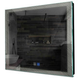 Specchio LED Quadrato | Pulsanti touch | Funzione anti-appannamento | Luce bianca neutra - Reyze Serie Simetria Modello 7