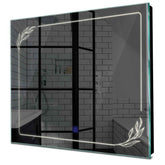 Specchio LED Quadrato | Pulsante touch | Luce bianca neutra - Reyze Serie Good Vibes Modello 1