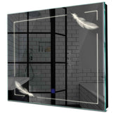 Specchio LED Quadrato | Pulsante touch | Luce bianca neutra - Reyze Serie Good Vibes Modello 2