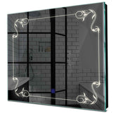 Specchio LED Quadrato | Pulsante touch | Luce bianca neutra - Reyze Serie Good Vibes Modello 5