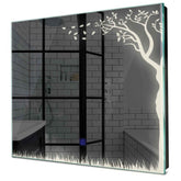 Specchio LED Quadrato | Pulsante touch | Luce bianca neutra - Reyze Serie Good Vibes Modello 8