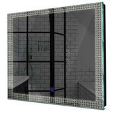Specchio LED Quadrato | Pulsante touch | Luce bianca neutra - Reyze Serie Official Modello 2