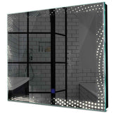 Specchio LED Quadrato | Pulsante touch | Luce bianca neutra - Reyze Serie Simetria Modello 8